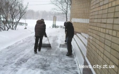 Влада Житомира закликає підприємців прибрати свою територію від снігу та льоду